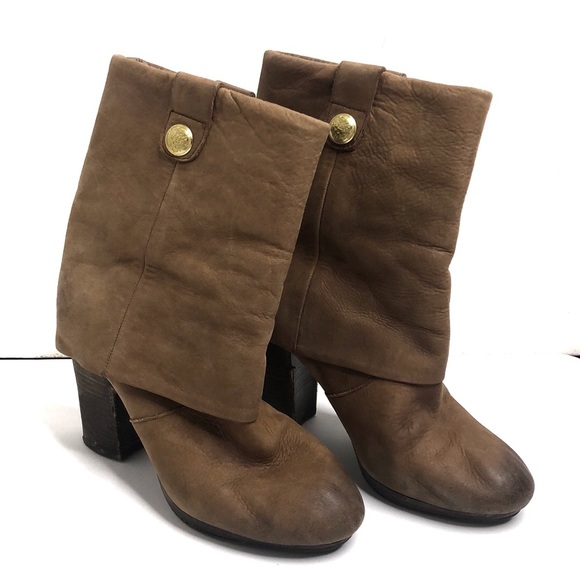 💥HP Vince Camuto Chapin fold over boots light brown size 7.5 - Picture 2 of 9